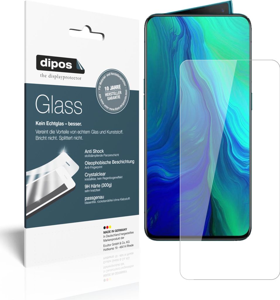 Schutzfolie für Oppo Reno 10X Zoom Panzerfolie 9H Schutzpanzer Glasfolie