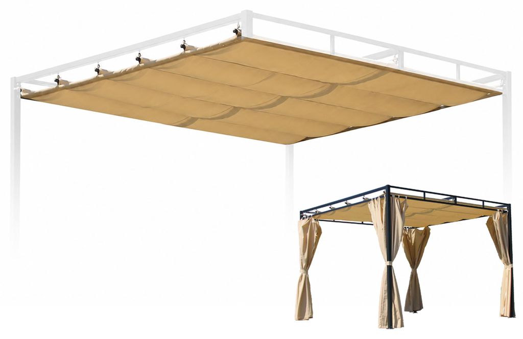 Ersatzdach für Flachdach Pergola Firenze 3x3m Pergoladach Produktbild 