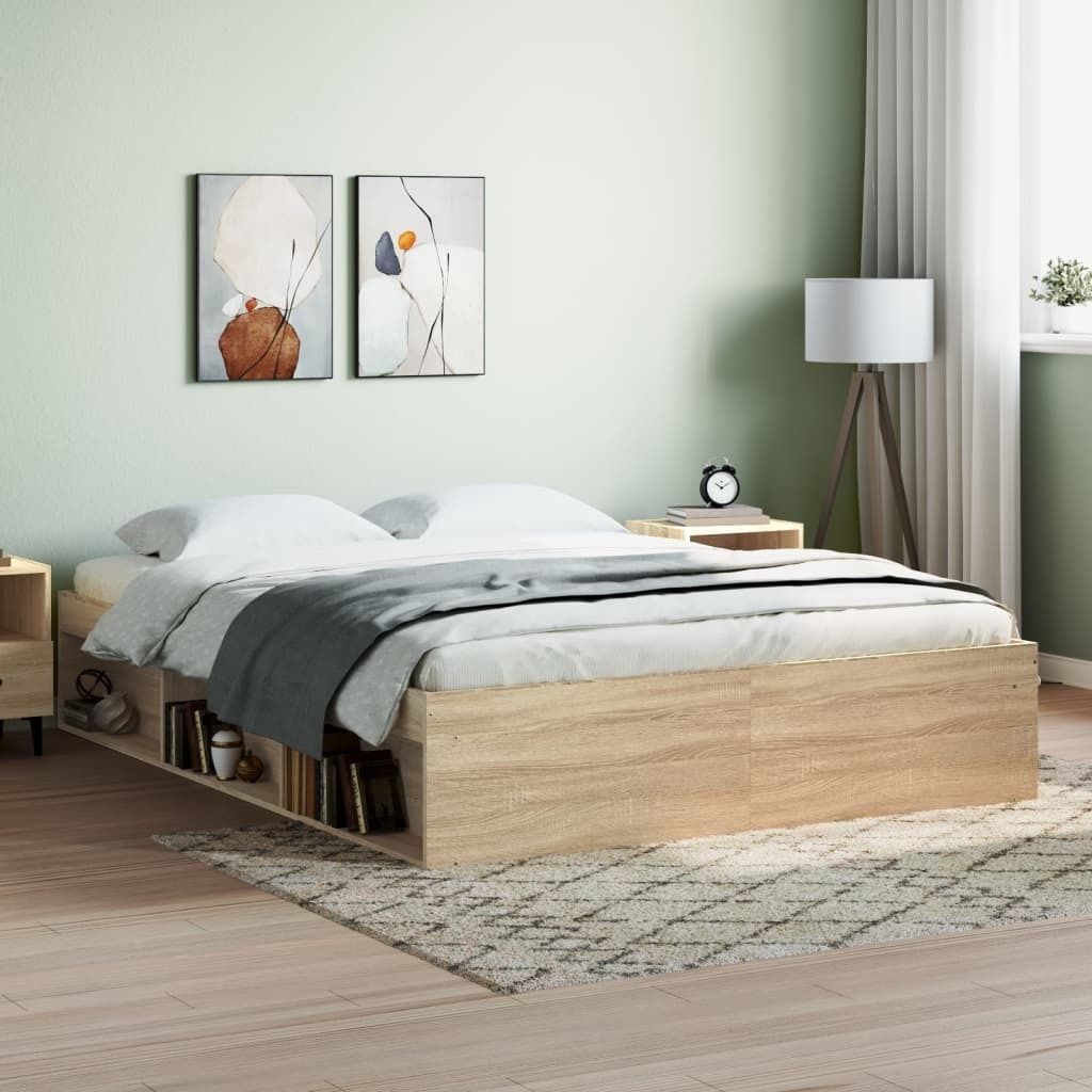 Cloris Designermöbel Bettgestell Sonoma-Eiche 160x200 cm 2024 Neu