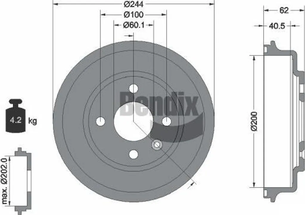 Tambour de Frein BDM1107 pour Chevrolet Aveo : Réparation Essieu Arrière
