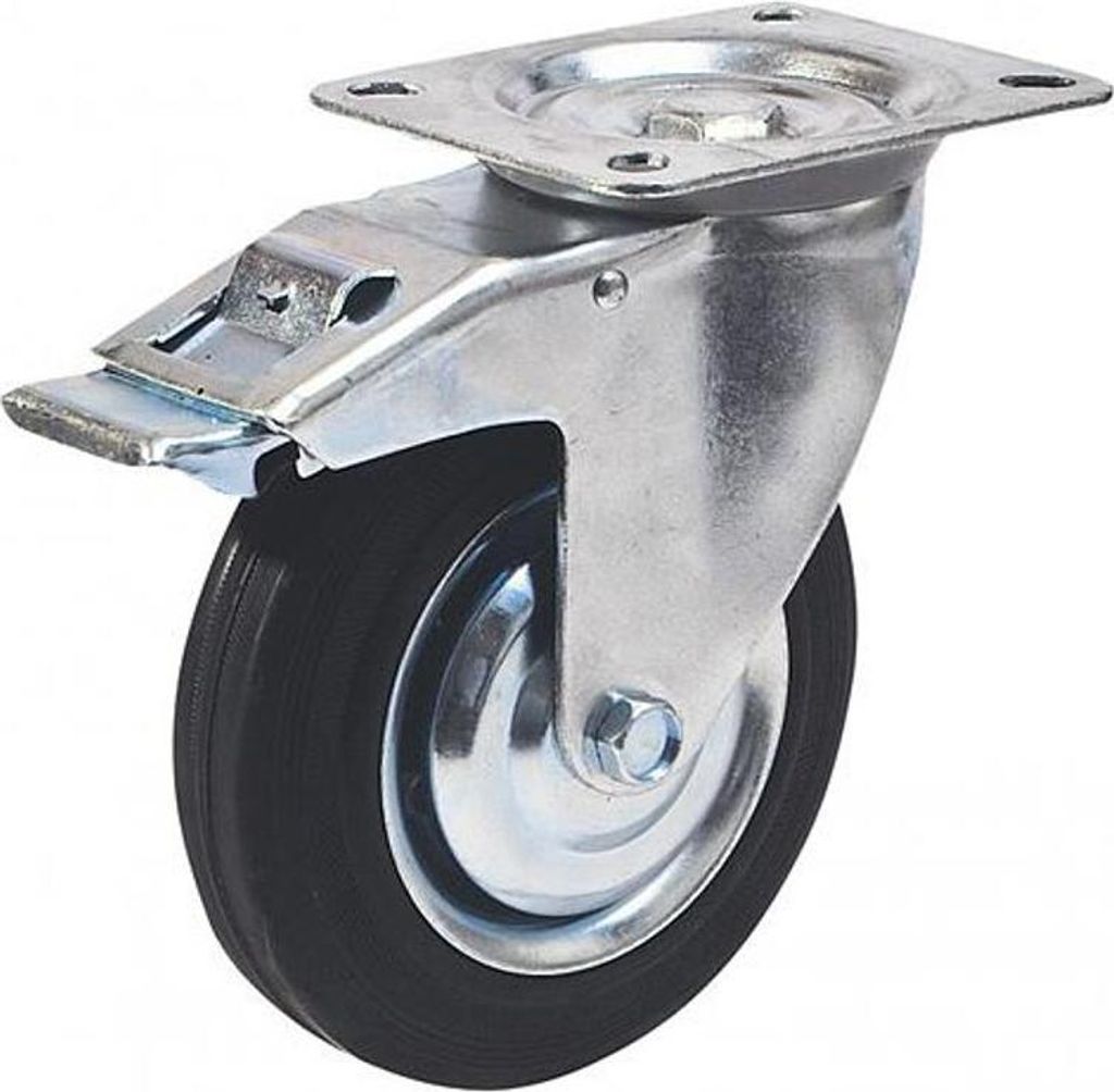 Rad RENOST 521F XD-V100C z, schwarz, drehbar, mit Bremse