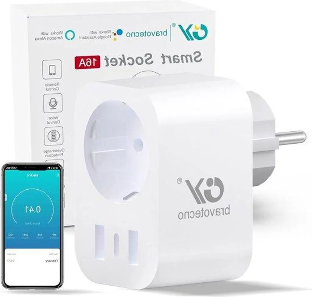 Prise connectée programmable avec minuterie Wi-Fi pour de l'éclairage