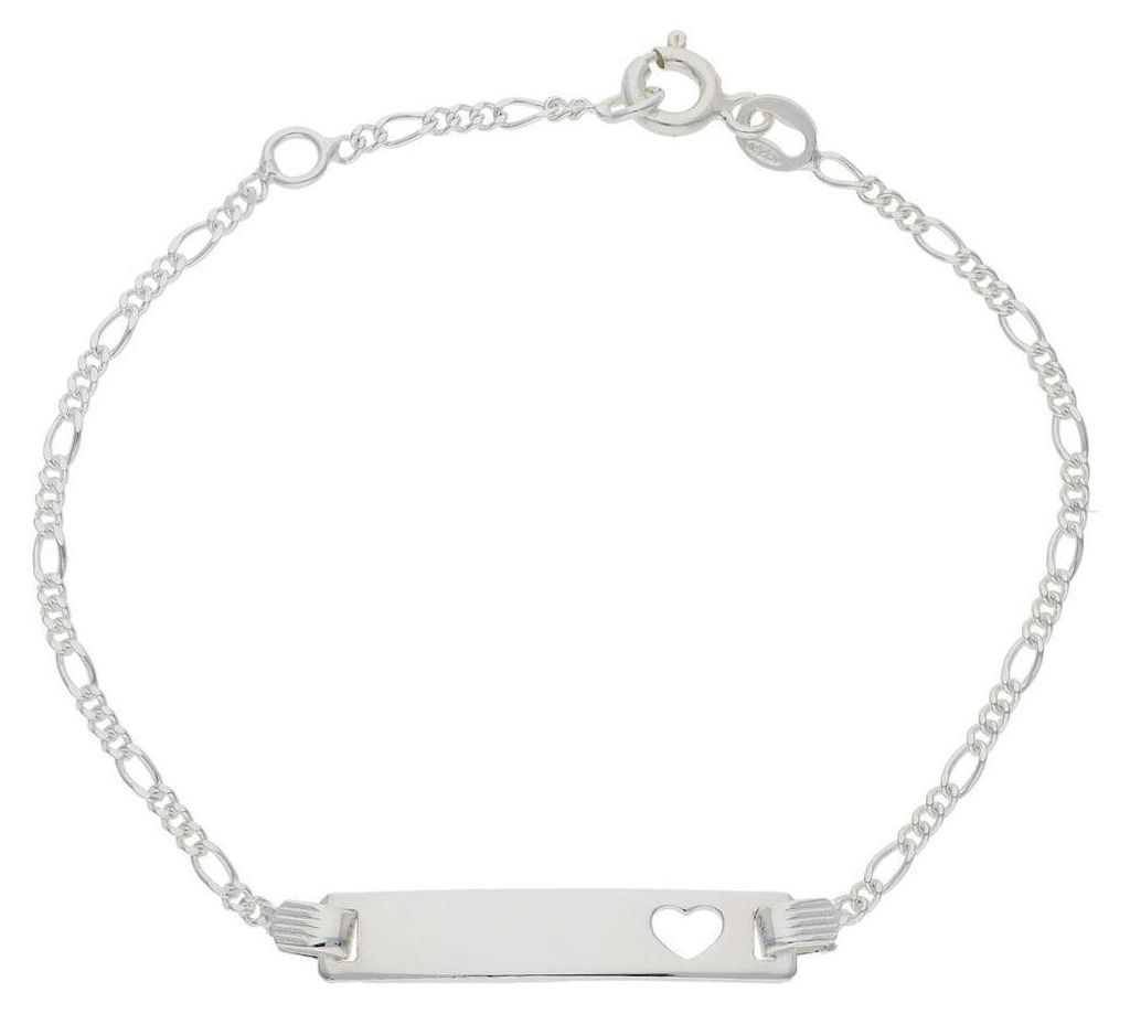 Gravur Armband Damen und Kinder JL48-03-0095 mit Herz JuwelmaLux Silber 925 14 cm lang