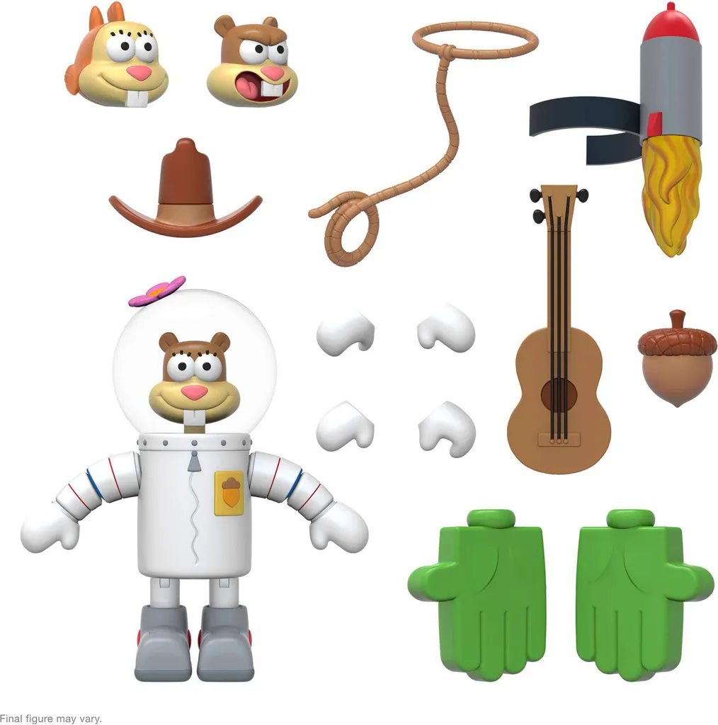 Statue Sandy Cheeks 18 cm Bob l'éponge - Finition Vinyle Haute Qualité