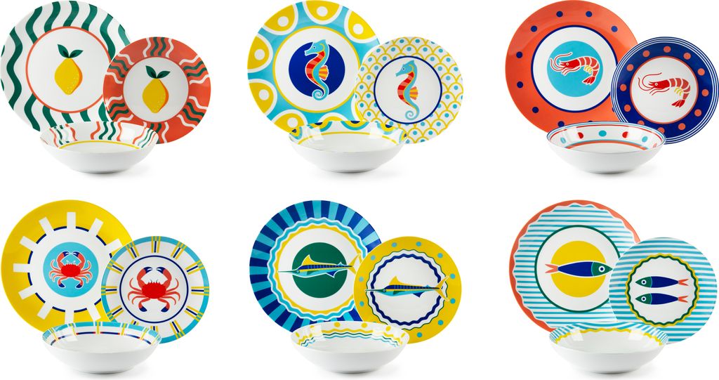 Excelsa Set de vaisselle 18 pièces 'Corfu' Porcelaine Image du produit 