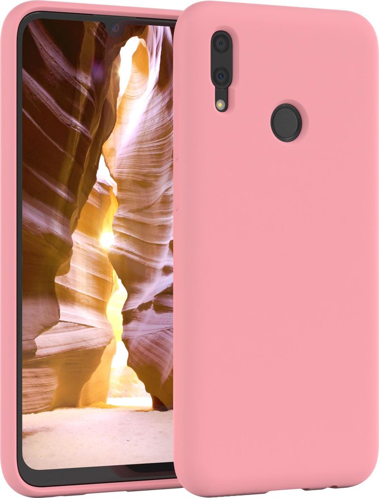 EAZY CASE Silikonhülle für Huawei P Smart (2019) Silikon Backcover Schutz in Rosa