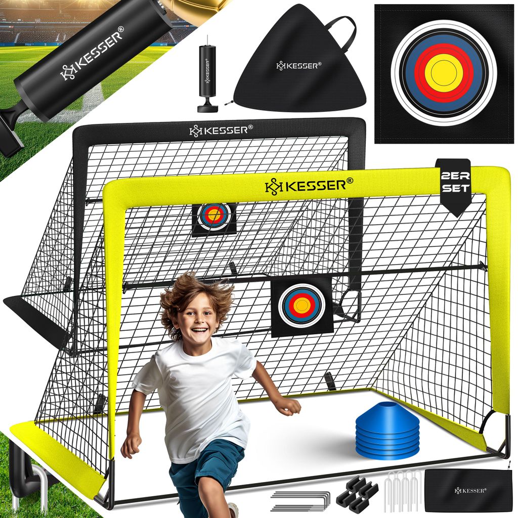 KESSER® Fussballtor 2er Set | Tolles Fußball Geschenk für Produktbild 