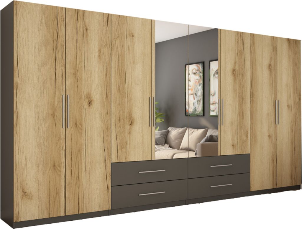 Meblast | Kleiderschrank 400x220 cm mit 2 Spiegeln - Produktbild 