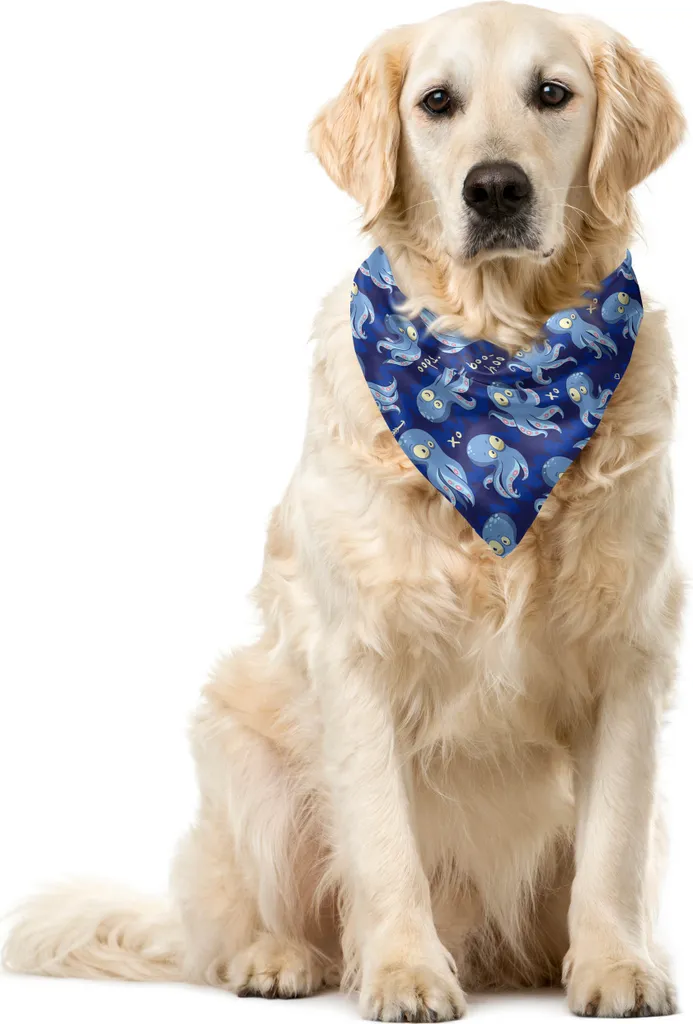 Abakuhaus Bandana Animali 55x55 cm - Tessuto Lavabile Motivo Calamaro