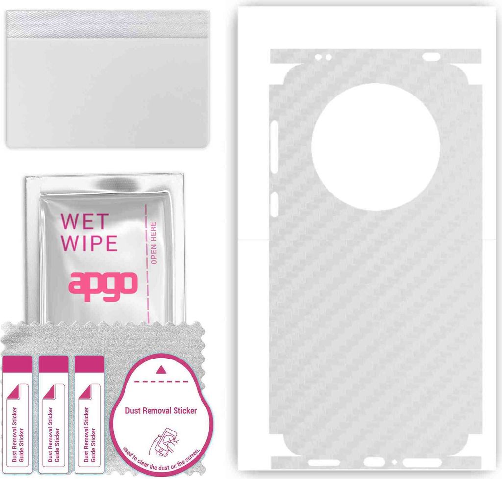 apgo Rückseite + Seiten Schutzfolie, Skin, kompatibel mit Huawei Mate 60 Pro Plus, Hinten Displayschutzfolie aus Vinylfolie, kratzfest, einfache M...
