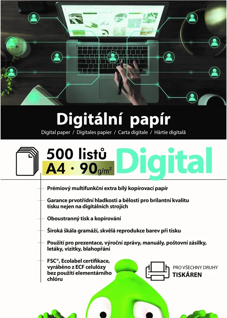 Alza Digital A4 90g : papier blanc haute résolution pour impression laser
