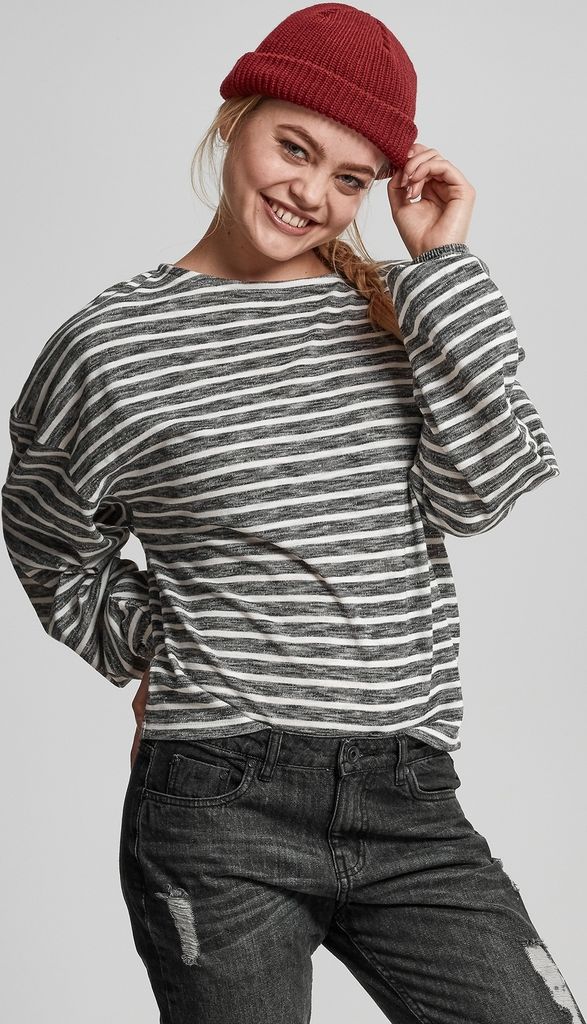 Urban Classics Damen Pullover Ladies Oversize Stripe Produktbild 