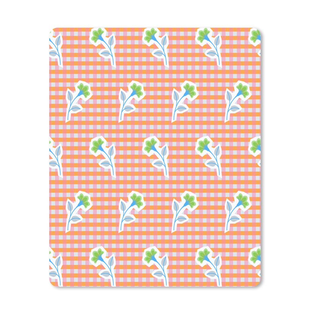 MuchoWow Mauspad Mousepad Blumen - Rauten - Muster 30x40 cm - Mousepads - Maus Mat - Pad - Mausunterlage - Mausmatten