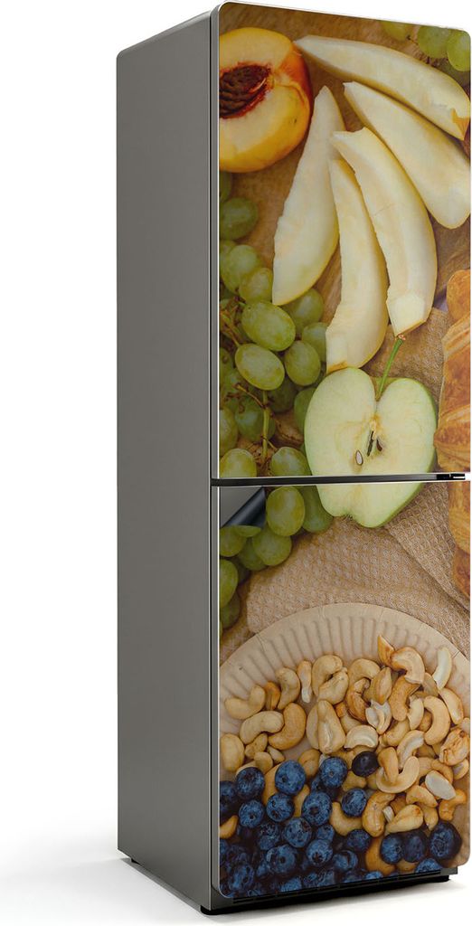 Frisches Obst und Nüsse – Magnetische Kühlschrank Abdeckung – Dekorfolie magnetisch Küche – Kühlschrank Magnet Deko – selbstklebende Ma...