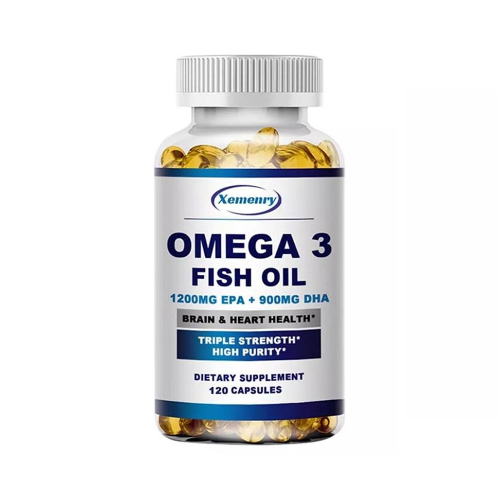 Omega 3 Fish Oil 6330 mg mit EPA & DHA (120 Kapseln) Nahrungsergänzungsmittel, Herz, Gelenke, Augen, Haut
