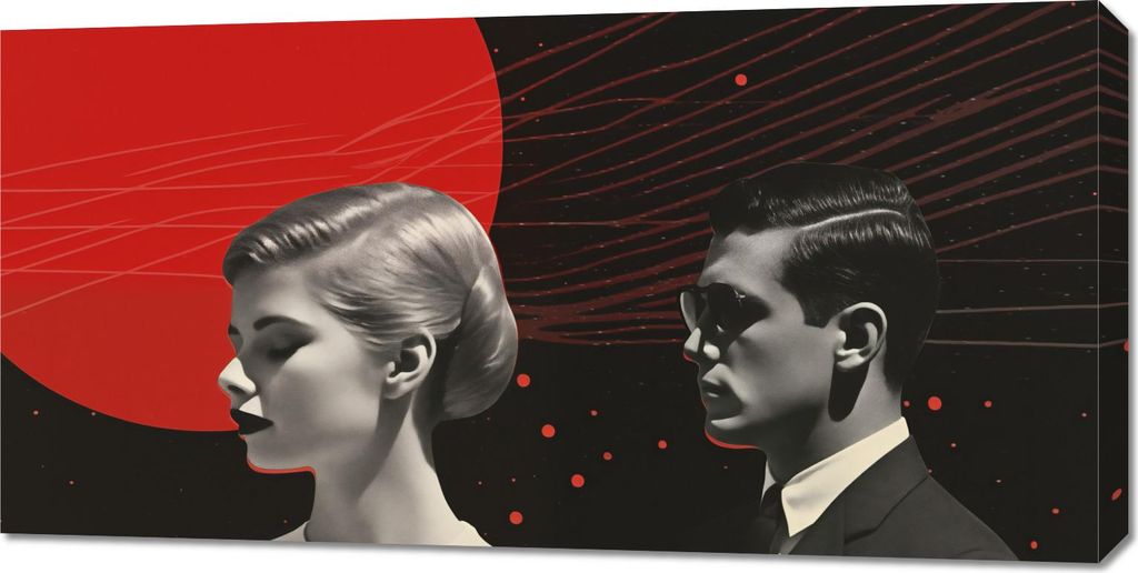 Bild 100x50cm Futuristisches Retro Schikane