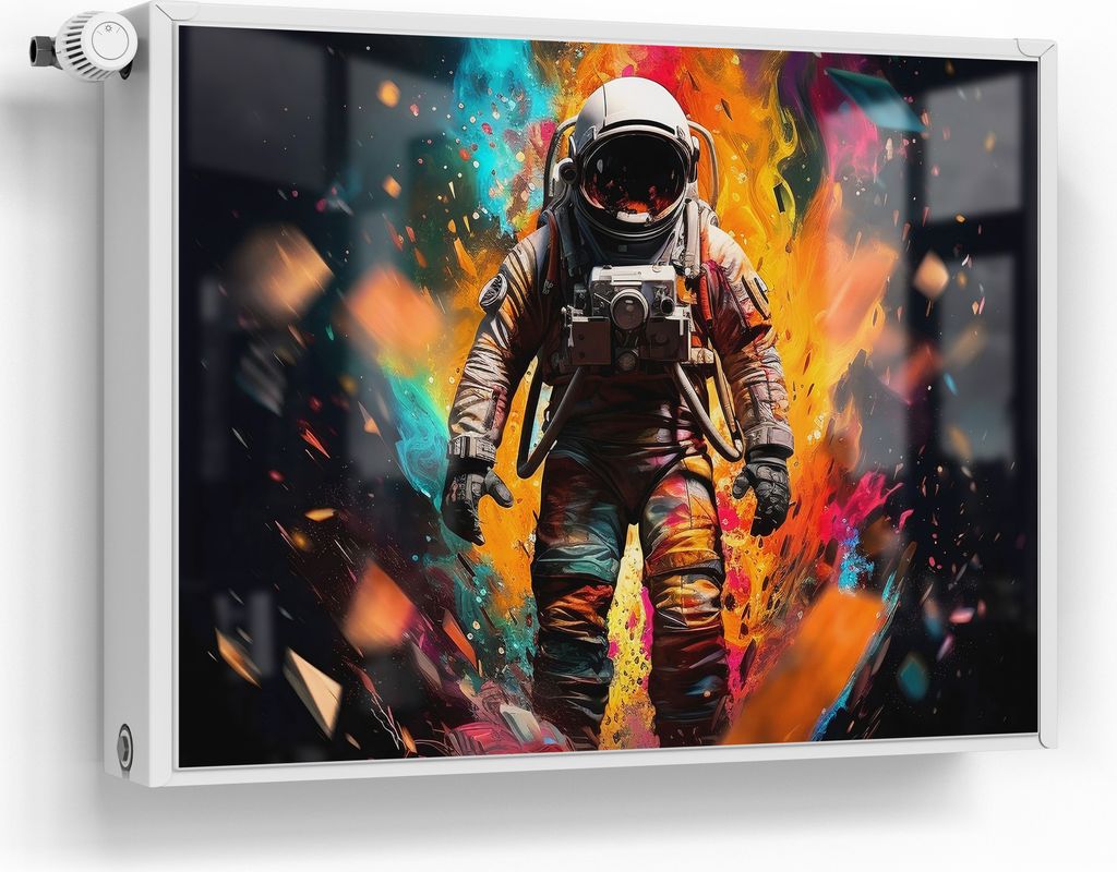 DEQORI Magnetmatte Heizung Standard 80x60 cm 'Kosmische Reise' Magnetfolie