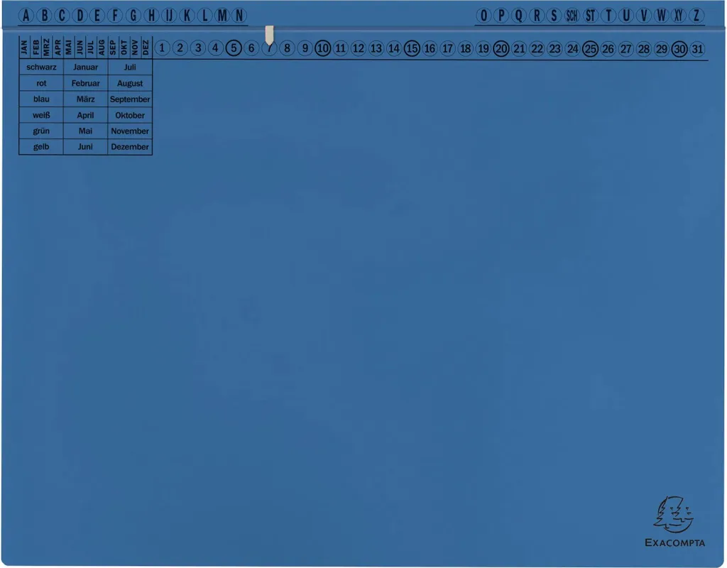 Exacompta 371107B 25 Hängehefter Exaflex Karton blau 1 x Amtsheftung / kaufmännische Heftung