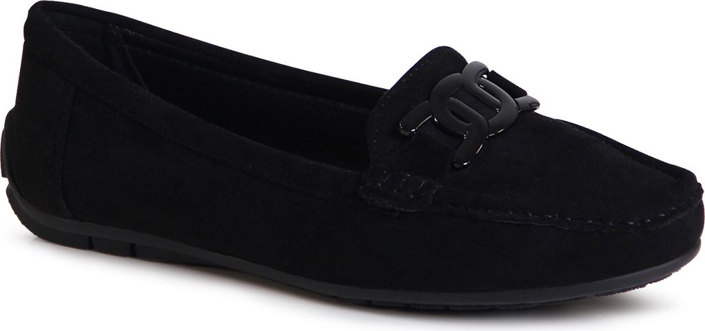 topschuhe24 2738 Damen Velours Mokassins Komfort Slipper, Farbe:Schwarz, Größe:36 EU