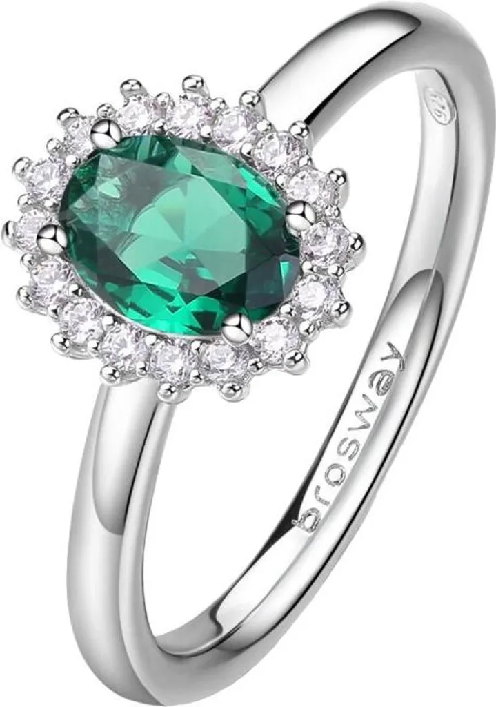 Elegante anello in argento Fancy Life Green FLG71 - circonferenza: 52 mm.