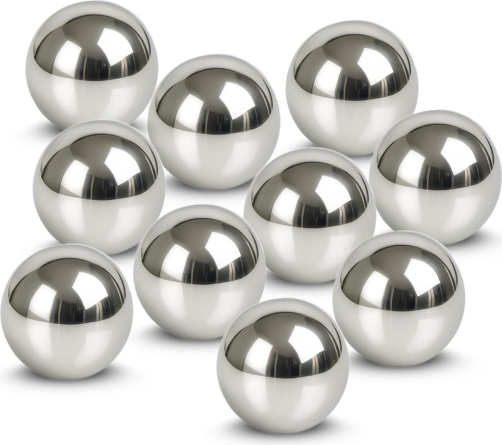 Schwimmkugeln 10er Set als Teichdeko Edelstahlkugeln in 4 cm