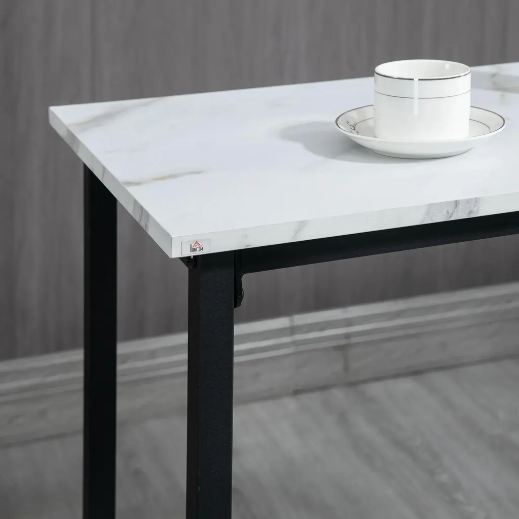 Table de bar bois blanc moderne 100 cm - Structure haute rectangulaire - 9