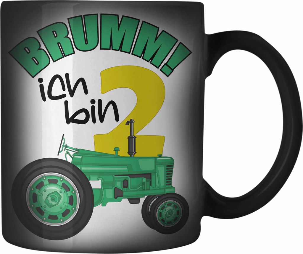 Trendation - 2. Geburtstag Farbwechsel Zauber-Tasse Geschenk Becher Zweiter Bday Geschenkidee 2 Jahre Alt Baby Junge Jungs KakaoFarbwechsel Zauber-...