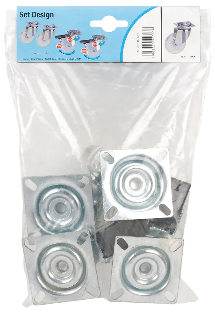 Roulettes pivotantes de transport 50 mm pour établi mobile et petit meuble