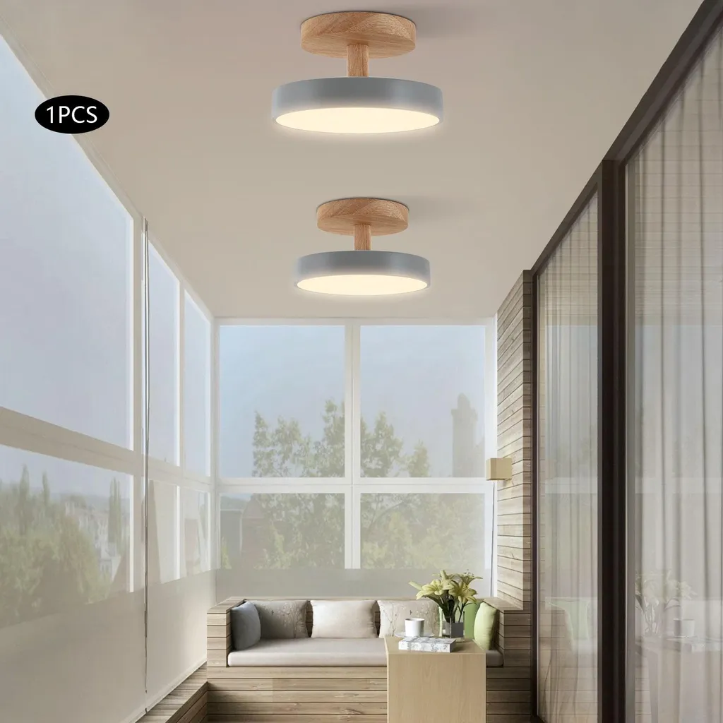 Plafonnier design moderne rond marron à luminosité réglable Ø40cm - 4