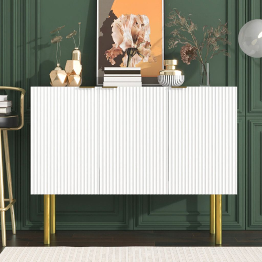 Sideboard, Kommode verstellbaren Regalböden und Metallbeinen, geeignet für Esszimmer, Wohnzimmer und Küche