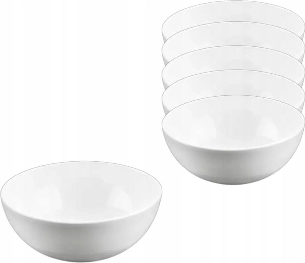 Wilmax Porzellanschale 600 ml 14 cm Weiß 6er Set Immagine del prodotto 