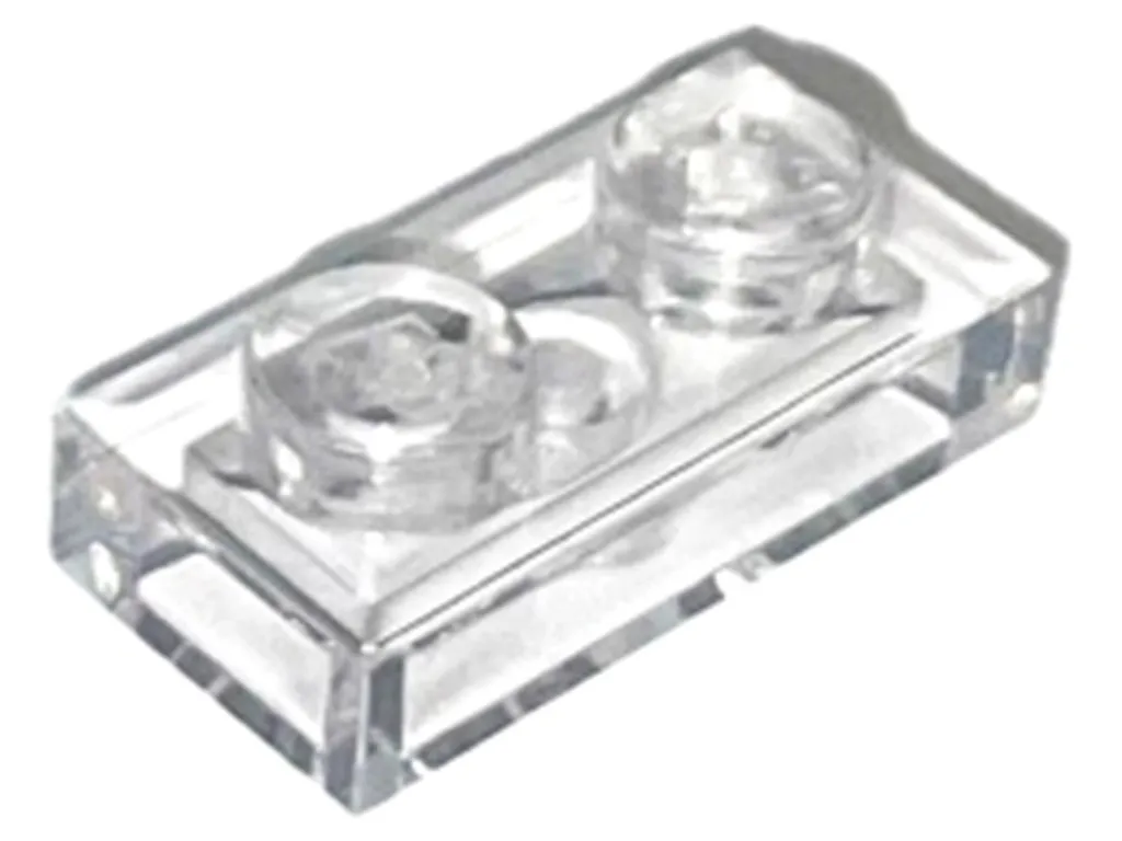 Lego Plate 1x2 Transparente 3023 - 100 Pièces Trans-Clear Haute Qualité