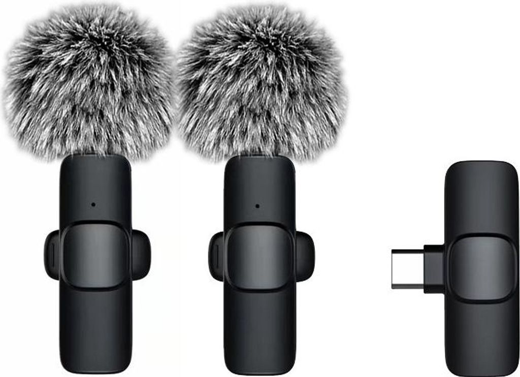 INF Drahtloses Lavalier Mikrofon Dual Typ-C für Live Streaming & Aufnahme