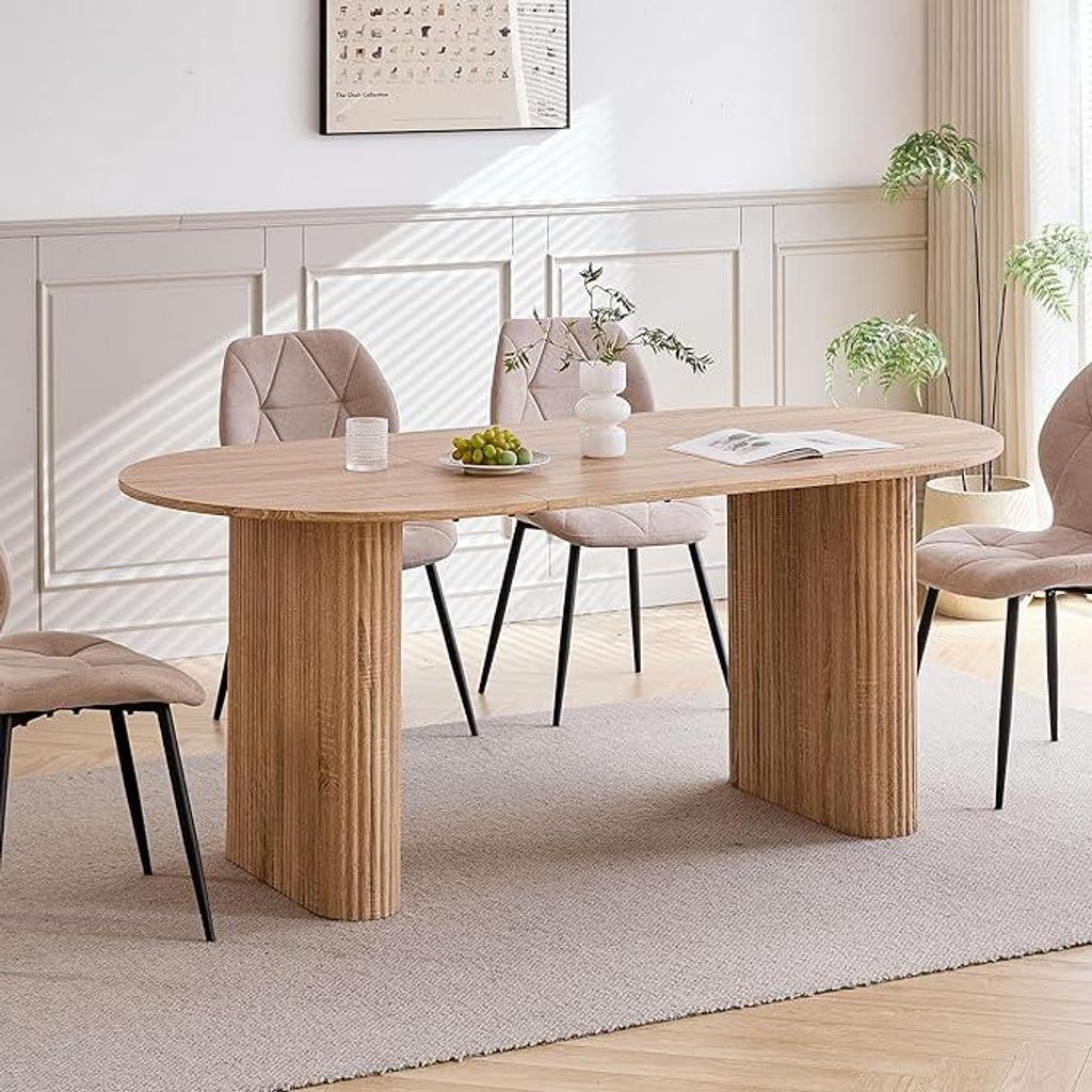Eettafel ovaal, 180 cm, geschikt voor 6-8 personen – Productafbeelding 