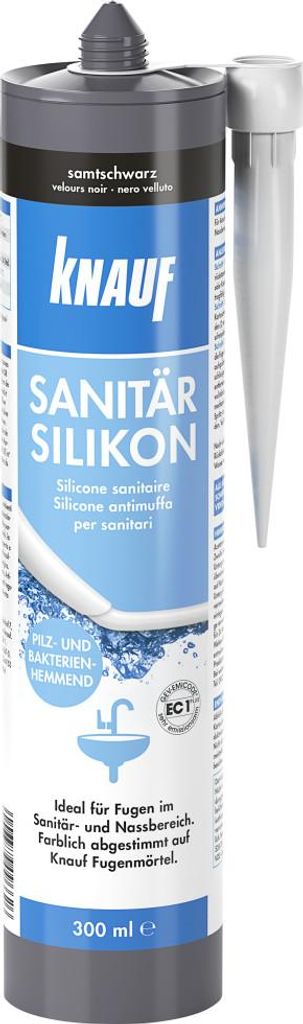 Knauf Sanitär Silikon samtschwarz 300 ml Produktbild 