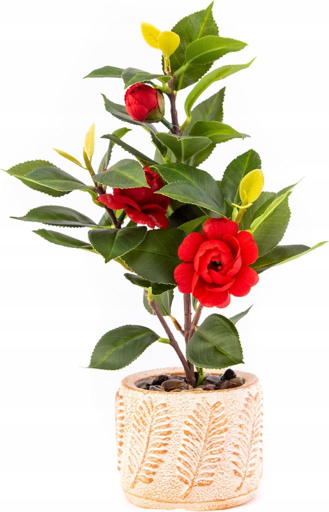 Kunstblume im Topf 29cm - Bunte Kunstpflanze Deko - Realistisch, Langlebig & Pflegeleicht
