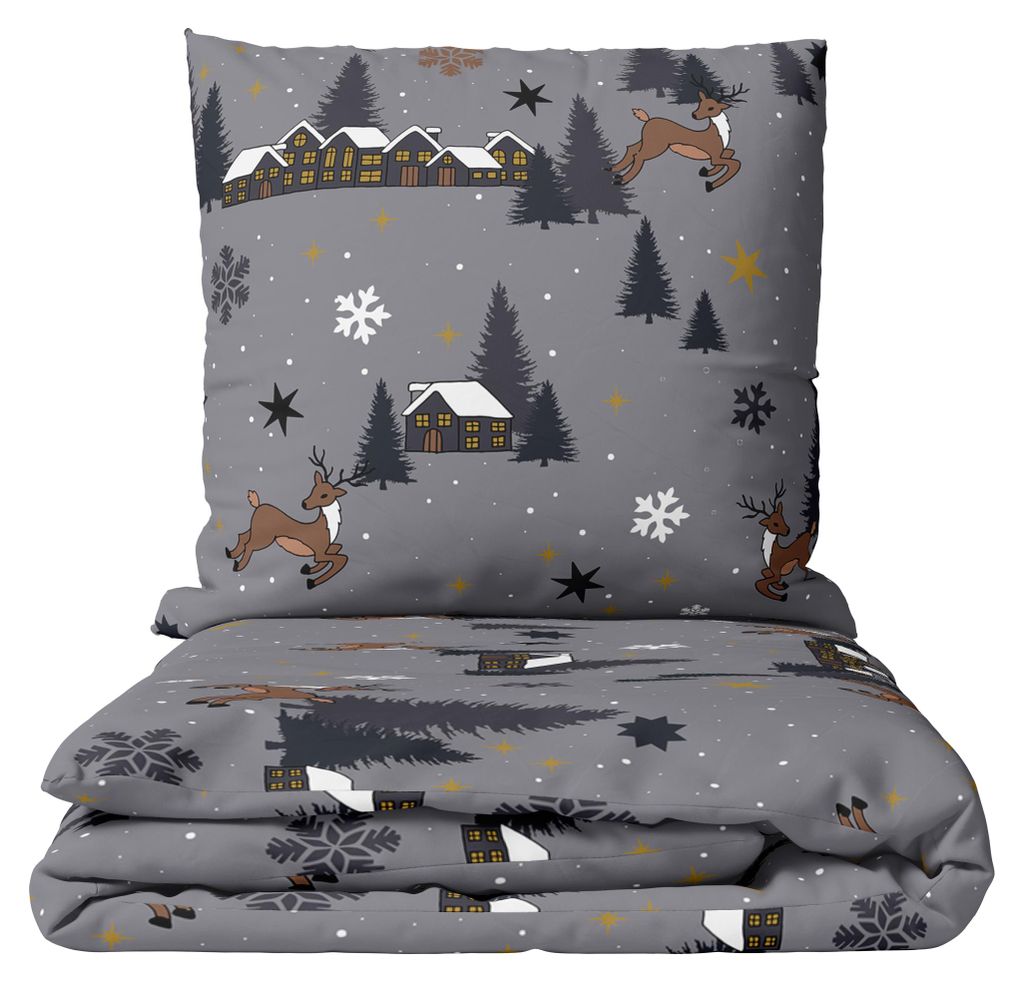 4 teilige Kuschelige Winter Bettwäsche Fleece 135x200 cm Produktbild 
