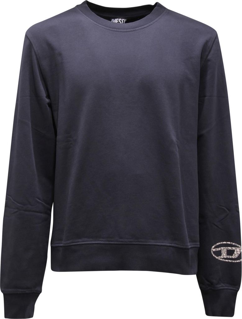 3677AQ felpa uomo DIESEL man sweatshirt blue