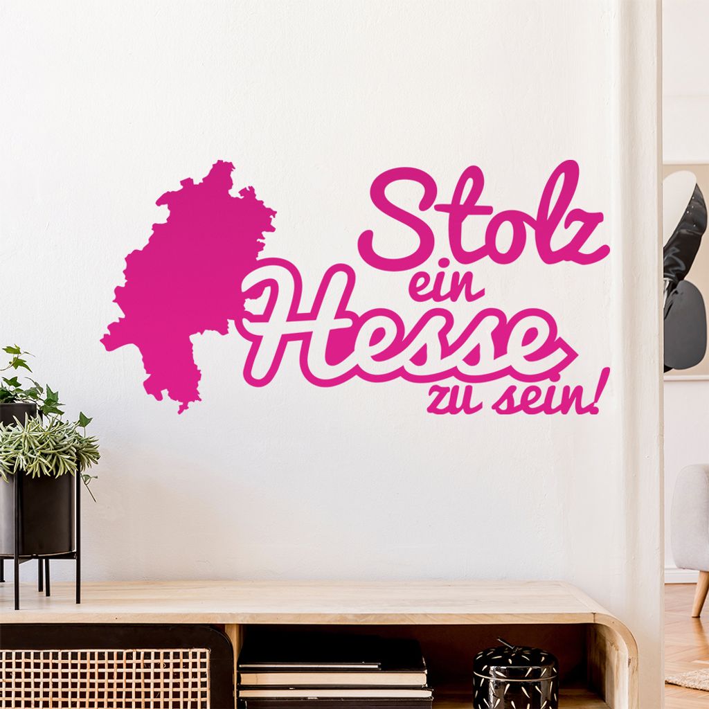 Hesse Hessen Stolz Wandtattoo Wandaufkleber Wall Sticker - Dekoration, Küche, Wohnzimmer, Schlafzimmer, Badezimmer