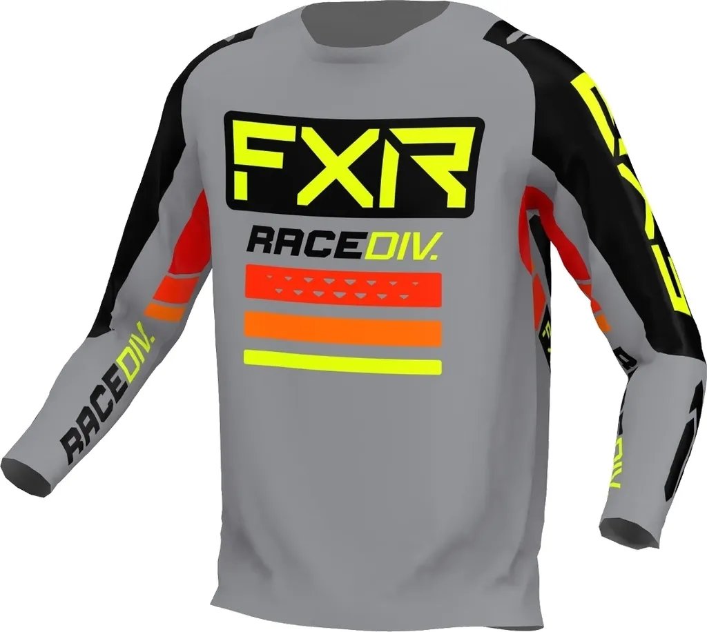 Maillot FXR Clutch Pro respirant noir gris jaune taille L pour pilote