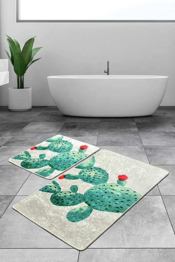 Tapis de bain épais 700 g/m² Mijolnir Green CHL2213 Micropolyamide