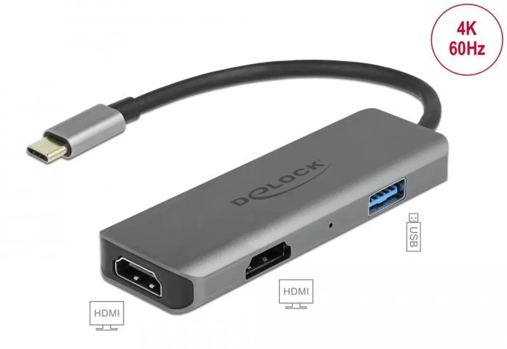 Connectez Deux Écrans HDMI sur un Seul Port USB-C 4K 60Hz Adaptateur