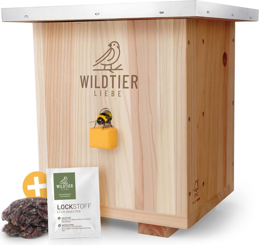 wildtier liebe Großes Hummelhaus Natur I Geschraubtes Produktbild 