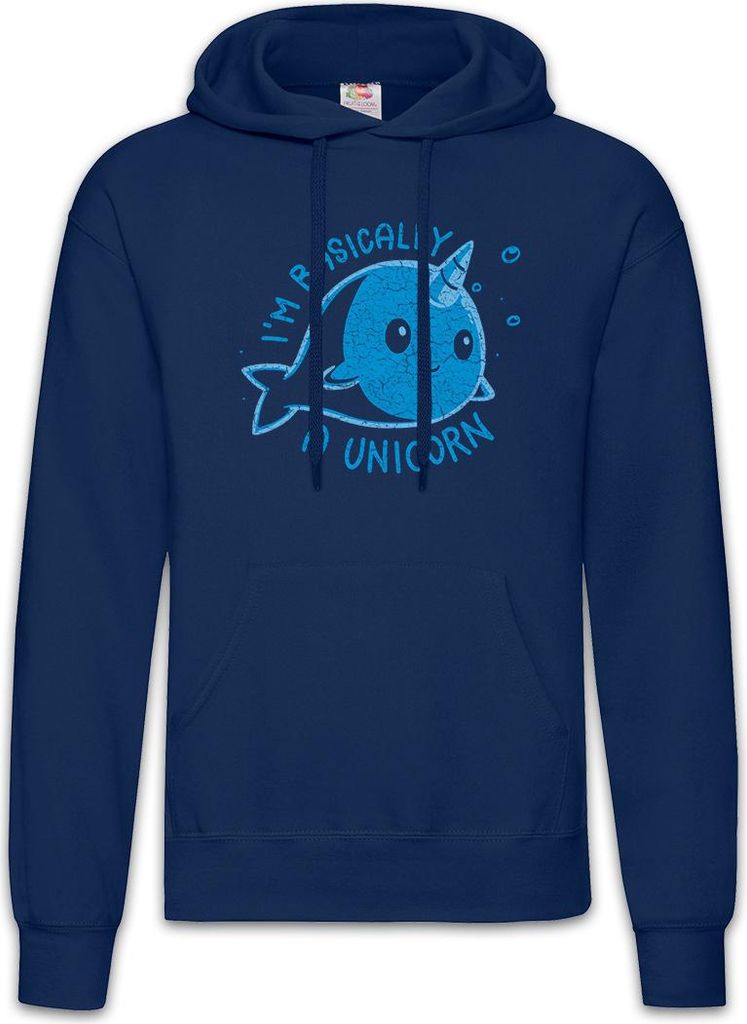 Urban Backwoods I'm Basically A Unicorn, Herren Hoodie, Farbe: Navy, Größe: S