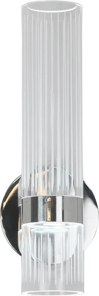 Applique murale chrome 18W à éclairage LED variable design vertical