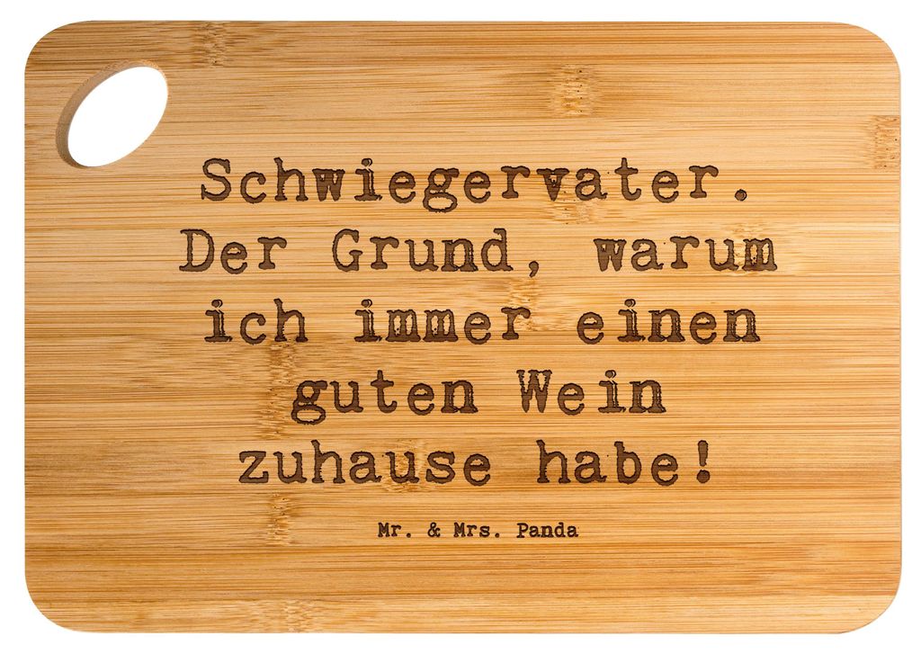 Mr. & Mrs. Panda Brett Spruch Schwiegervater Weinliebhaber - Transparent - Geschenk, Familie, Qualität, Verwandte, Geburtstage, Hackbrett, Dankesc...