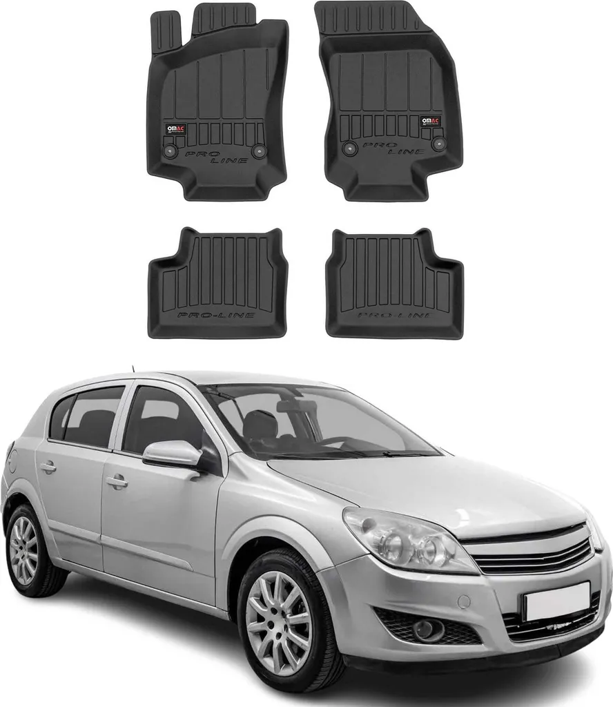 2004-2014 Opel Astra H tappetini TPE nero 4 pz