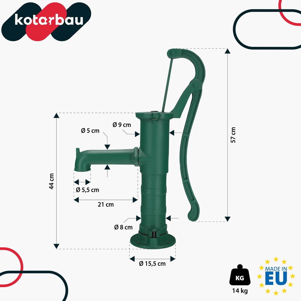 KOTARBAU® Schwengelpumpe Gartenpumpe Handschwengelpumpe Produktbild 3