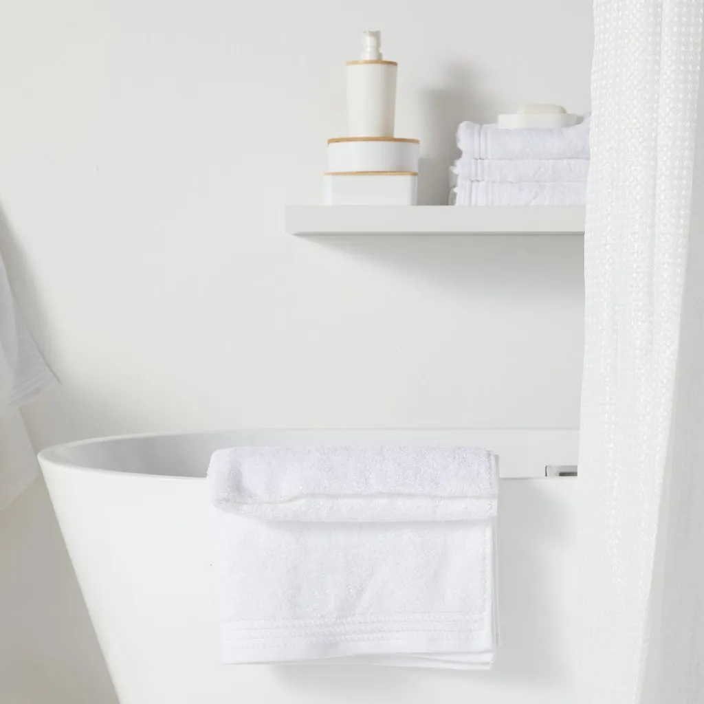 Rideau de douche textile gaufré imperméable BATHROOM - Qualité premium