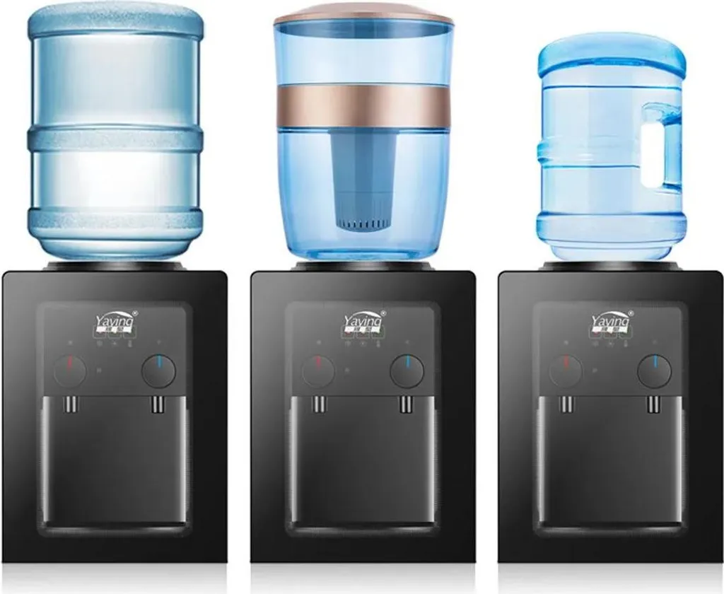 Distributeur d'eau électrique en acier inoxydable noir 3.5 à 18L